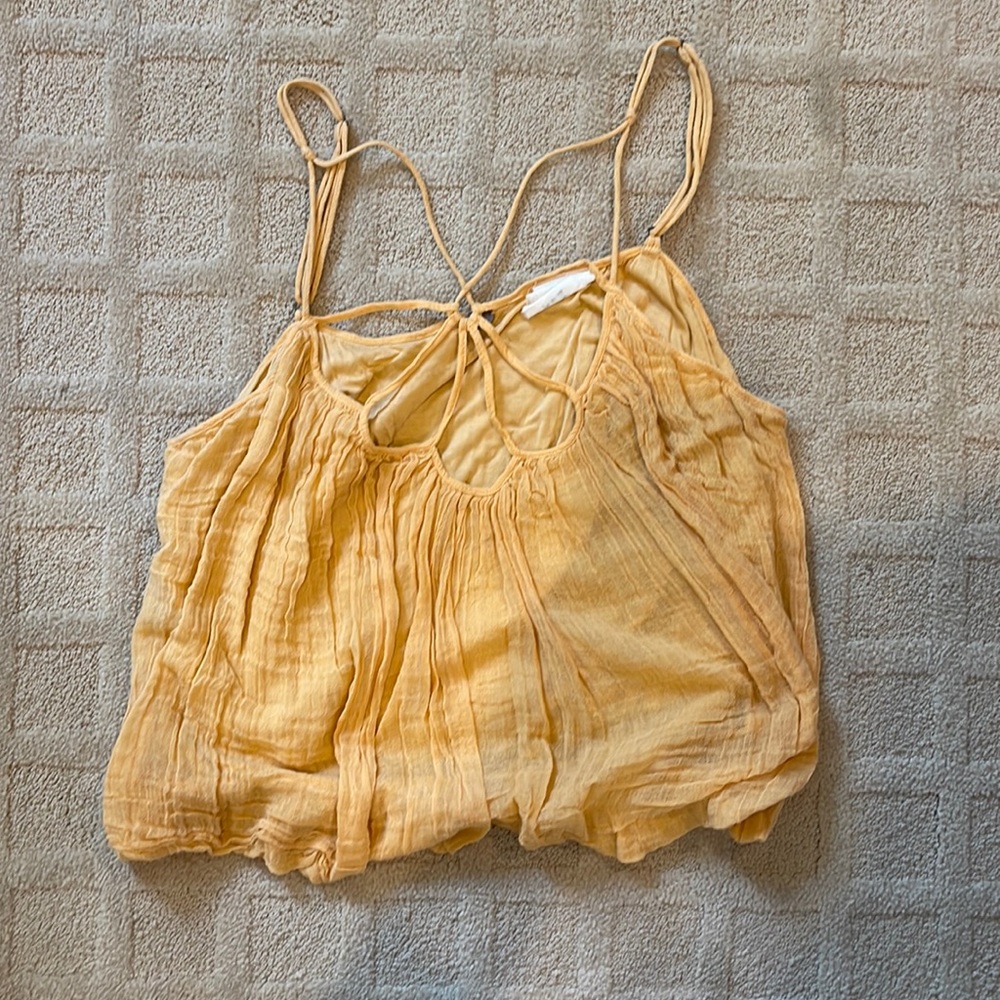 tee people orange tank top flowy